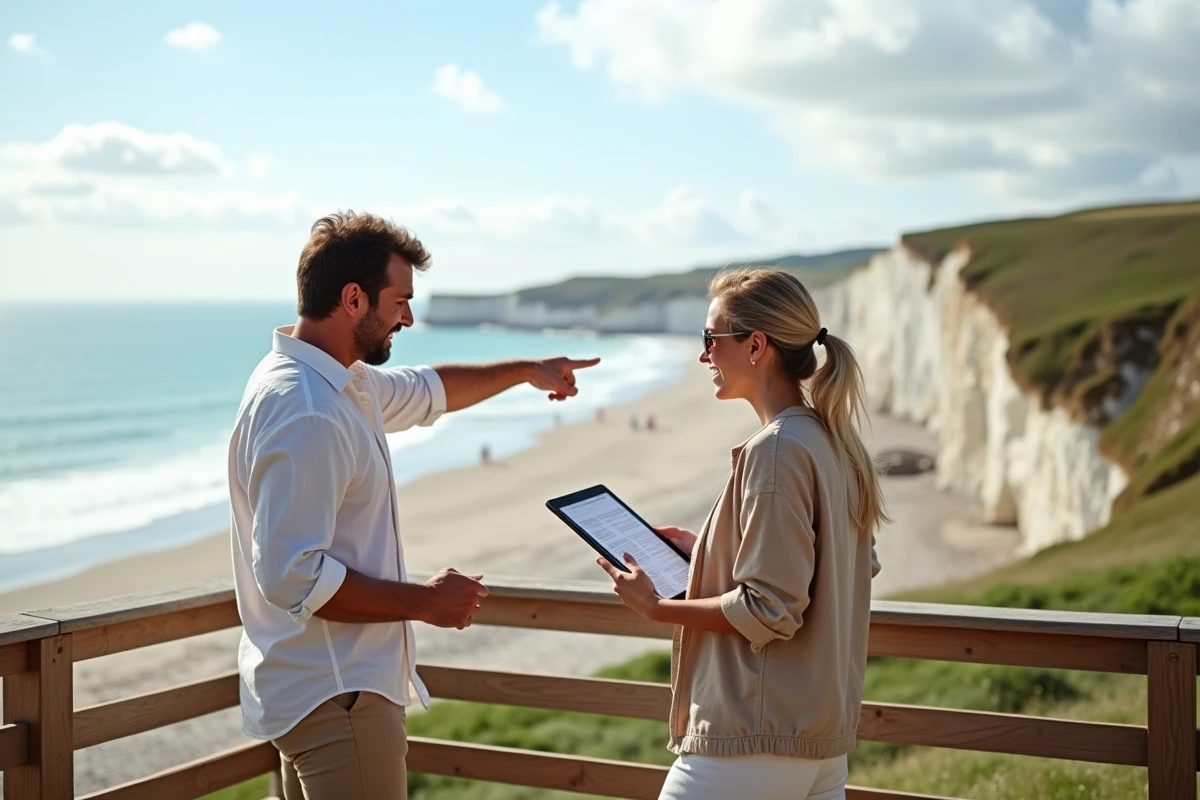 Couple investissant dans une maison en bord de mer en Normandie pour la location saisonnière