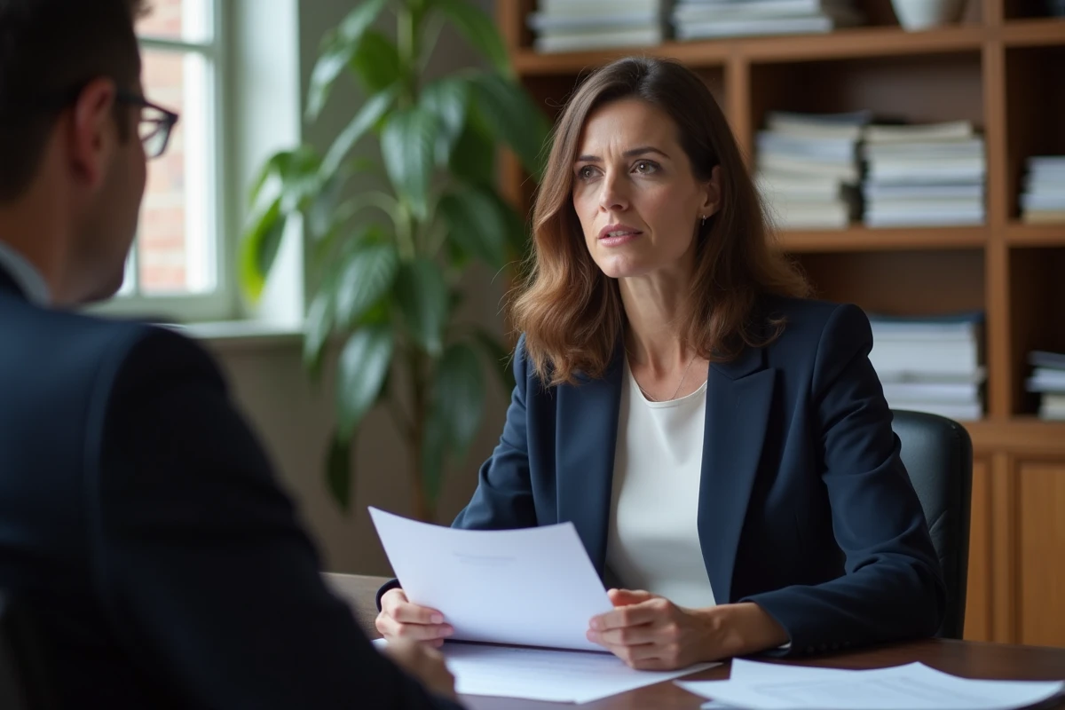 Locataire déposant une plainte formelle contre son bailleur dans un bureau administratif ou juridique